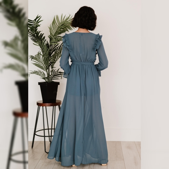 Happy in the Hamptons Ruffled Maxi Dress - Picture 4 of 8